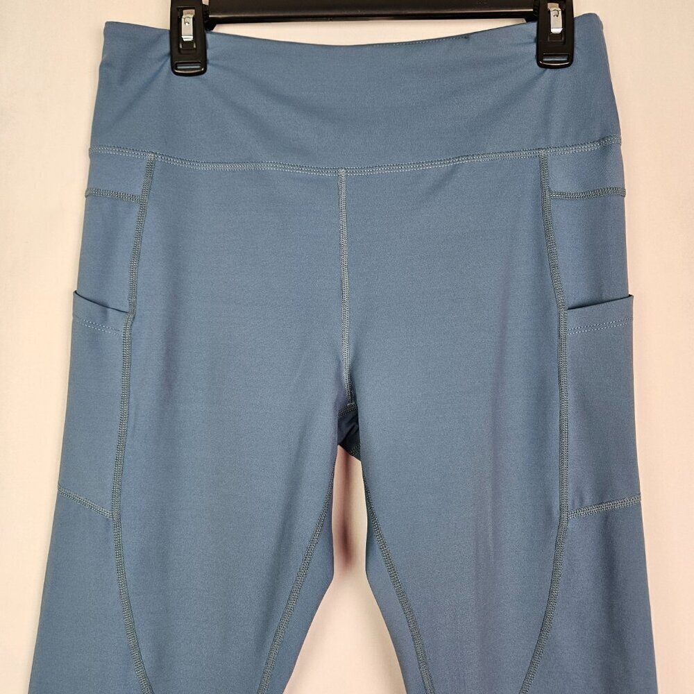 ZYIA Active Blue Steel Light N Tight Pocket Crop Legging 14-16 - Picture 3 of 8